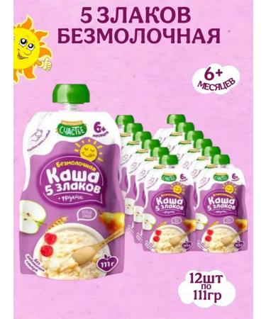 A little happiness Porridge 5 cereals-fruits 6 months 111g 12 pcs