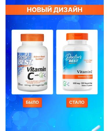 Doctor's Best Vitamin C 500 mg 120 Vitamin C with Quali-C capsules - Buy Online on GoSupps.com
