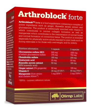 Olimp Labs Chondroprotector Arthroblock Forte 60 caps - Buy Online on GoSupps.com