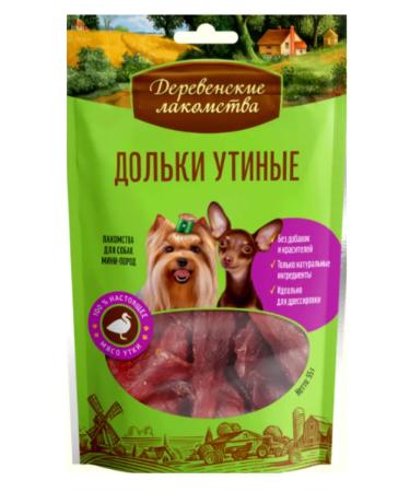Country delicacies Dog treats slices duck