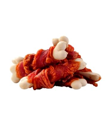 Country delicacies Dog treating Calcium bone with duck - Buy Online on GoSupps.com