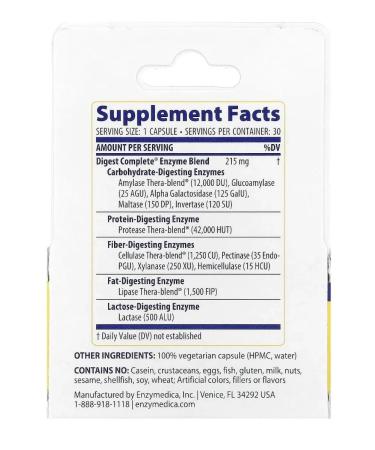 enzymedica Enzymes double formula 30 capsules - Buy Online on GoSupps.com