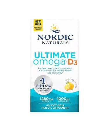 Nordic Naturals Omega-D3 Ultimate 1000 mg 60 gel capsules
