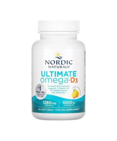 Nordic Naturals Omega-D3 Ultimate 1000 mg 60 gel capsules - Buy Online on GoSupps.com