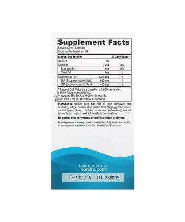 Nordic Naturals Ultimate Omega 640 mg 60 capsules - Buy Online on GoSupps.com