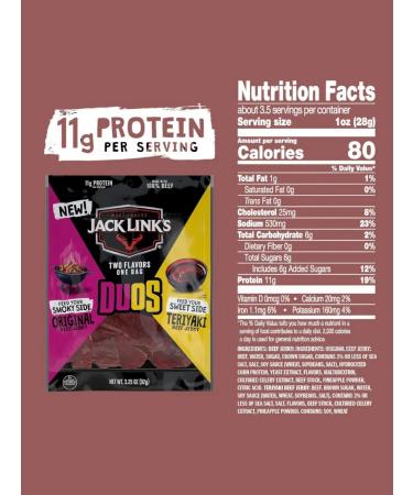 Snacks made of jacket jack link's 2 tastes - Buy Online on GoSupps.com