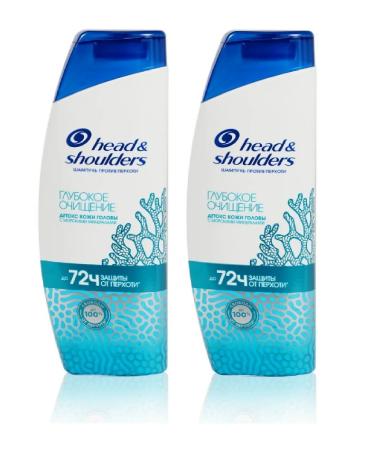 Head & Shoulders Detox dandruff shampoo deep cleansing 300ml 2 pcs