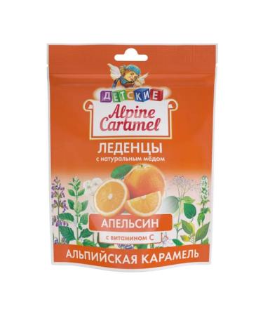 Home medicine cabinet Alpine Caramel Lollows for children (orange honey) 75 g