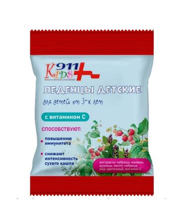 Home medicine cabinet 911 KIDS Children's Lollows (thyme oregano honey) 50 g