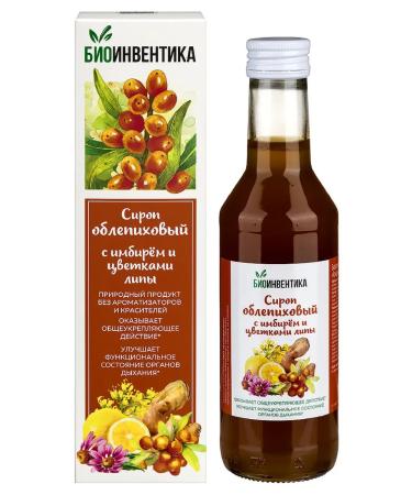 Bioinventica Sea buckthorn syrup with ginger and linden 250 ml