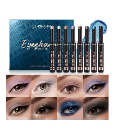 LANGMANNI Universal set of eyelid shadows tone C