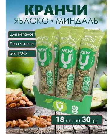Cereal bars Kranch apples of almonds 30 g * 18 pcs