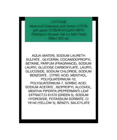 Cottage Male hair shampoo and shower gel mint 250ml - Buy Online on GoSupps.com