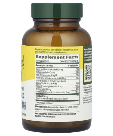 MegaFood Balanced complex of group b 30 tablets - Buy Online on GoSupps.com