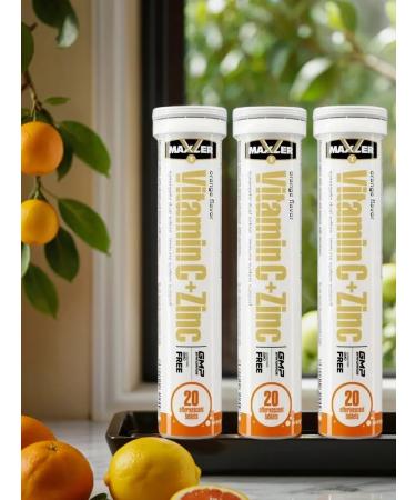 maxler Vitamin C+Zinc Vitamin C+Zinc 3 tubes of 20sh.gaban orange - Buy Online on GoSupps.com