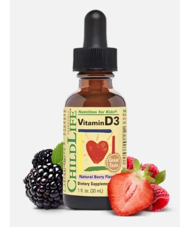 Child Life Vitamin D3 with a taste of natural berries 30 ml - Buy Online on GoSupps.com