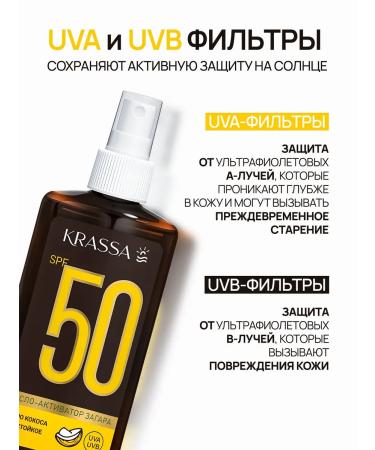 KRASSA SAGARA Activator SPF 50 with coconut oil 150 ml - Buy Online on GoSupps.com