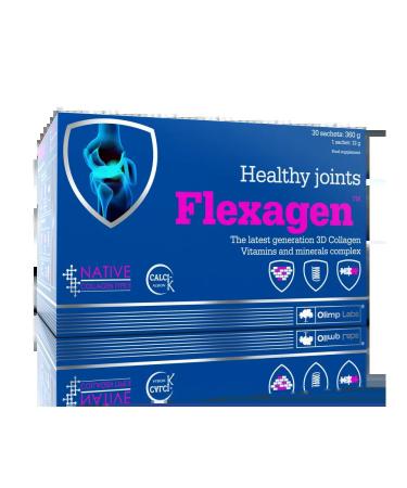 Olimp Labs Hydrolyzed collagen Flexagen 30 pack. raspberry - Buy Online on GoSupps.com