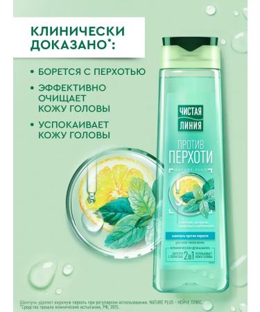 Clean line Women's hair shampoo from dandruff with menthol 400 ml - Buy Online on GoSupps.com