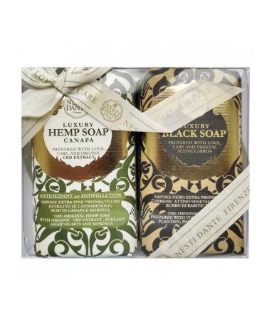 Nesti Dante Luxury Black & Hemp 2*250gr soap
