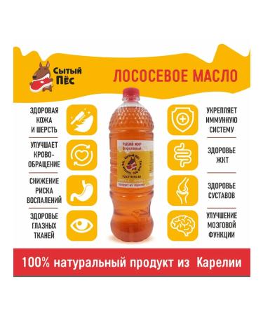 Olonetsky fish oil Veterinary salmon 1 l well -fed dog - Buy Online on GoSupps.com