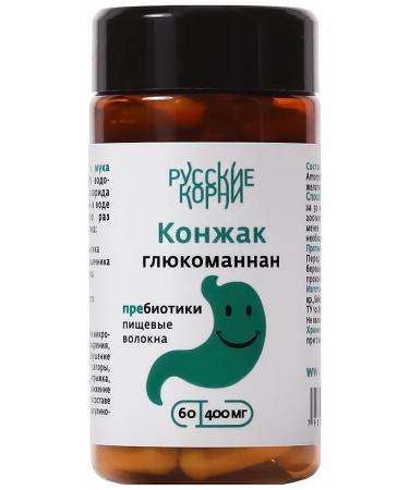 Russian roots Glucomannan Konjak Prebiotics for weight loss 60 capsules