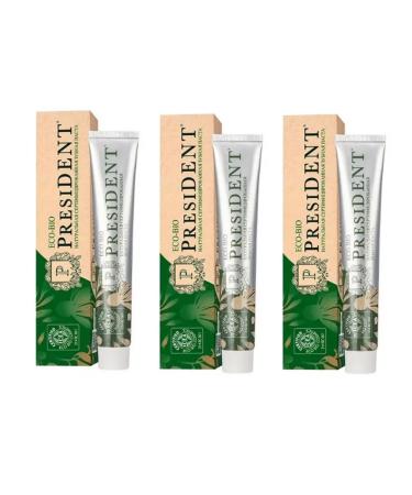 PRESIDENT Eco-bio 3 pc to 75 ml toothpaste