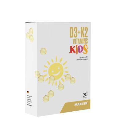 maxler Vitamin D3 and K2 for children D3 + K2 Vitamins Kids 30 caps - Buy Online on GoSupps.com