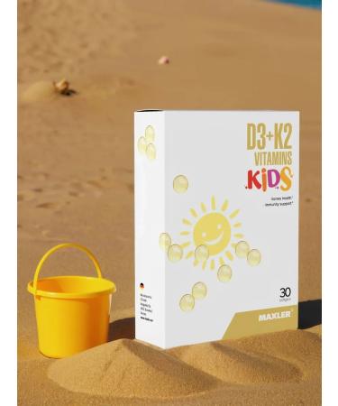 maxler Vitamin D3 and K2 for children D3 + K2 Vitamins Kids 30 caps - Buy Online on GoSupps.com