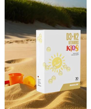 maxler Vitamin D3 and K2 for children D3 + K2 Vitamins Kids 30 caps - Buy Online on GoSupps.com