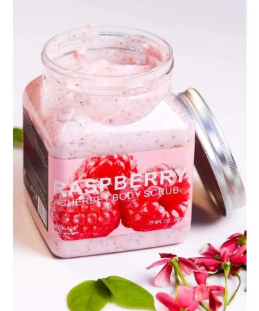 Body scrub with raspberry extract