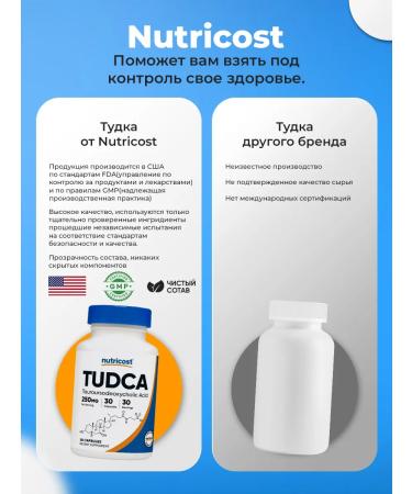 Nutricost Tudca (Tudca) 250 mg 30 capsules - Buy Online on GoSupps.com