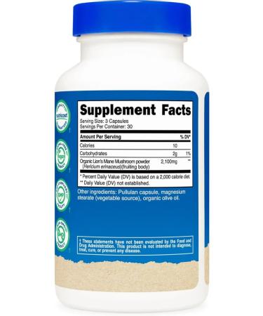 Nutricost Ezhovik creped 2100 mg 90 capsules - Buy Online on GoSupps.com