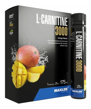 maxler L-carnitine L-Carnitine 3000-7 ampoules 25 ml of mangoes - Buy Online on GoSupps.com