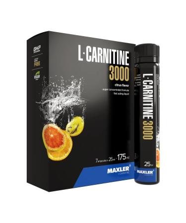 maxler L-carnitine L-Carnitine 3000-7 ampoules 25 ml Citrus - Buy Online on GoSupps.com