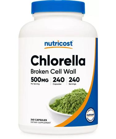 Nutricost Chlorella (Chlorella) 500 mg 240 capsules - Buy Online on GoSupps.com