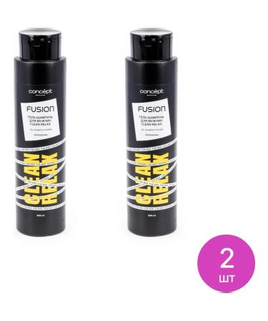 CONCEPT MOSCOW Men's Clean Relax 500ml hair shampoo-gel hair 2 pcs
