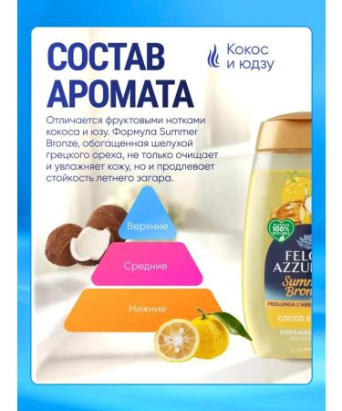 FELCE AZZURRA Summer Bronze Cocco 250ml shower gel - Buy Online on GoSupps.com