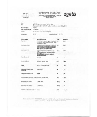 Zoetis Flea and ticks for dogs 40-60kg 3 tablets - Buy Online on GoSupps.com