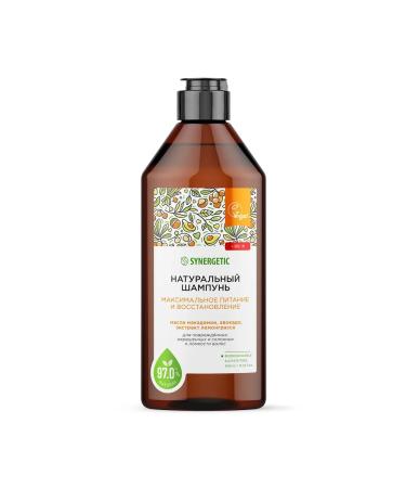 SYNERGETIC Shampoo "Maximum nutrition and restoration" 400 ml - Buy Online on GoSupps.com