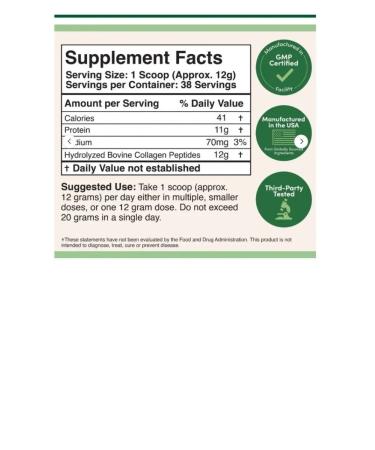 Double Wood Supplements Peptides of collagen 1.2 and 3 of type 456 grams - Buy Online on GoSupps.com