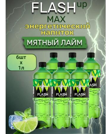 Flash Up Energy Drink gas -flash max 6 pcs x 1 l