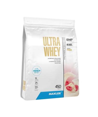 maxler Protein Ultra Whey 450 grams package white chocolate and raspberries