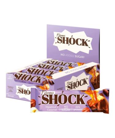 FitnessShock Batonchik protein chocolate. Caramel-Fun 50g 12pcs UP