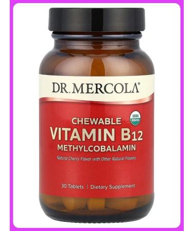 Dr Mercola Chewing methylcobalamin with vitamin B12 cherry 30 tab