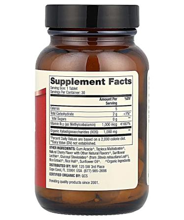 Dr Mercola Chewing methylcobalamin with vitamin B12 cherry 30 tab - Buy Online on GoSupps.com