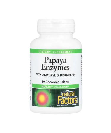 Natural Factors Papaya Enzymes Enzymes of Papaya for digestion 60 tablets