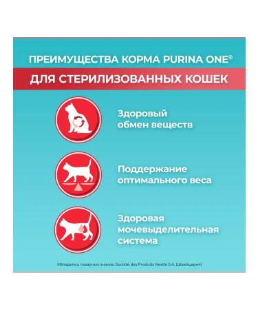 PURINA ONE Feed for cats 0.75 kg for sterilized with beef - Buy Online on GoSupps.com