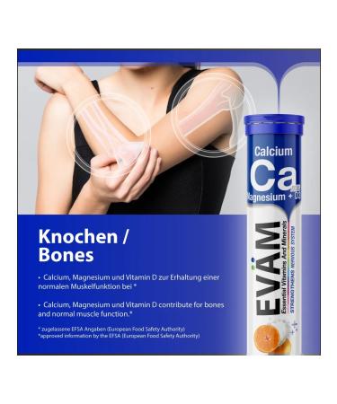 EVAM Calcium CA+Magnesium MG+D3 Spying tablets for immunity 15pcs - Buy Online on GoSupps.com