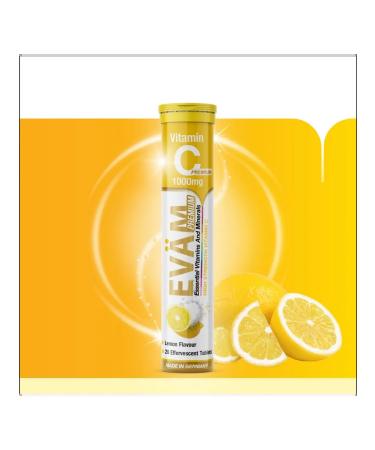 EVAM Vitamin C ascorbic acid 1000 mg 20pcs - Buy Online on GoSupps.com